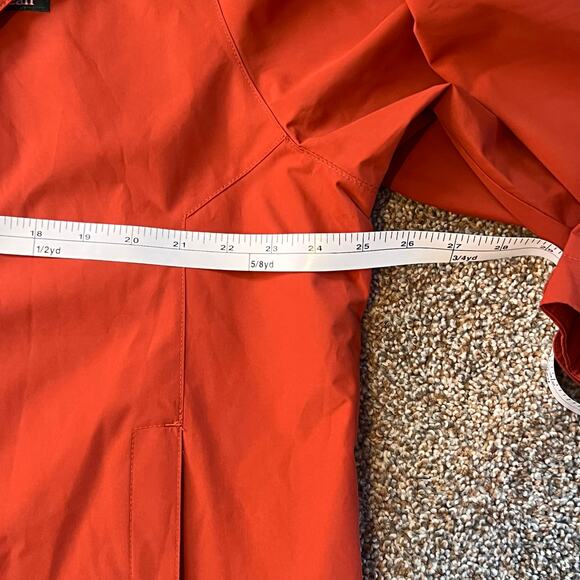 L.L. Bean Men's Orange Zip Up Jacket. Hidden Hood at Neck. Size Large - Picture 5 of 8